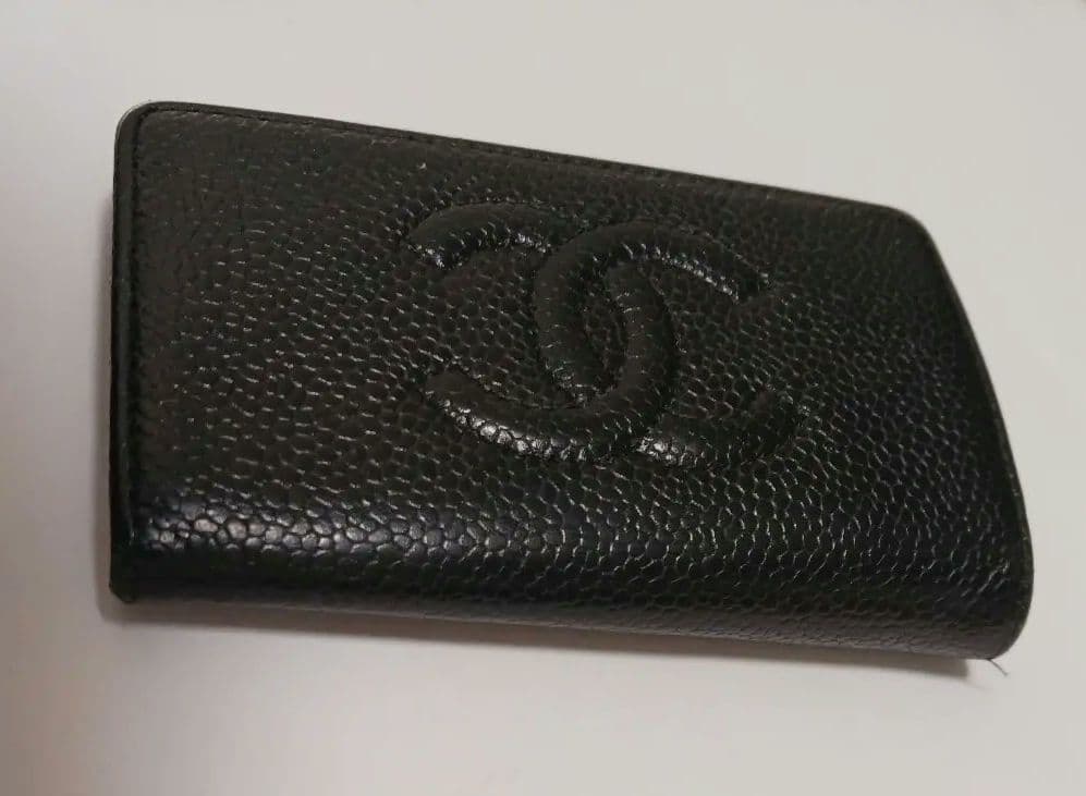 CHANEL　キーケース　キャビアスキン　黒　ブラック　6連