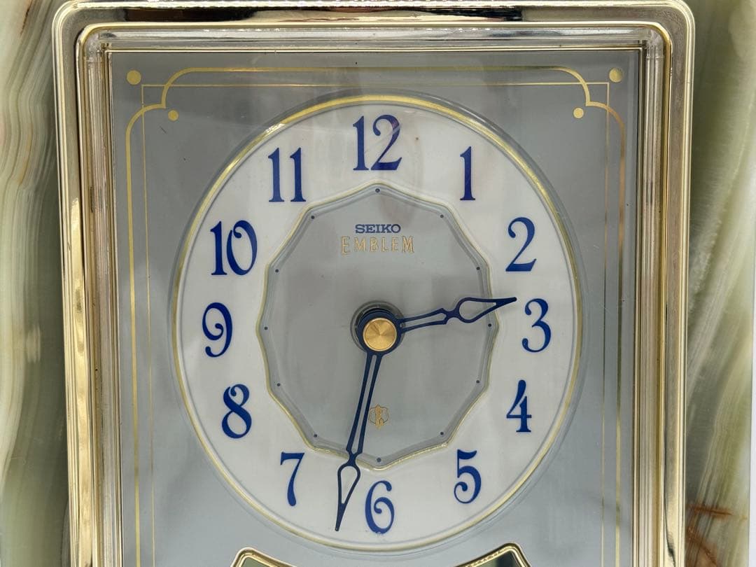 SEIKO　セイコー　置き時計　オニキス　エンブレム 送料込み260105