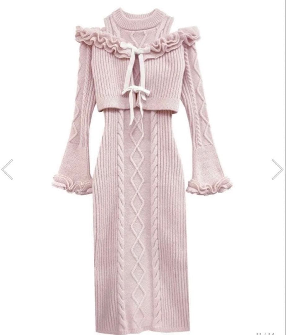 【新品タグ付き】RoseMuse Cable knit o/p set