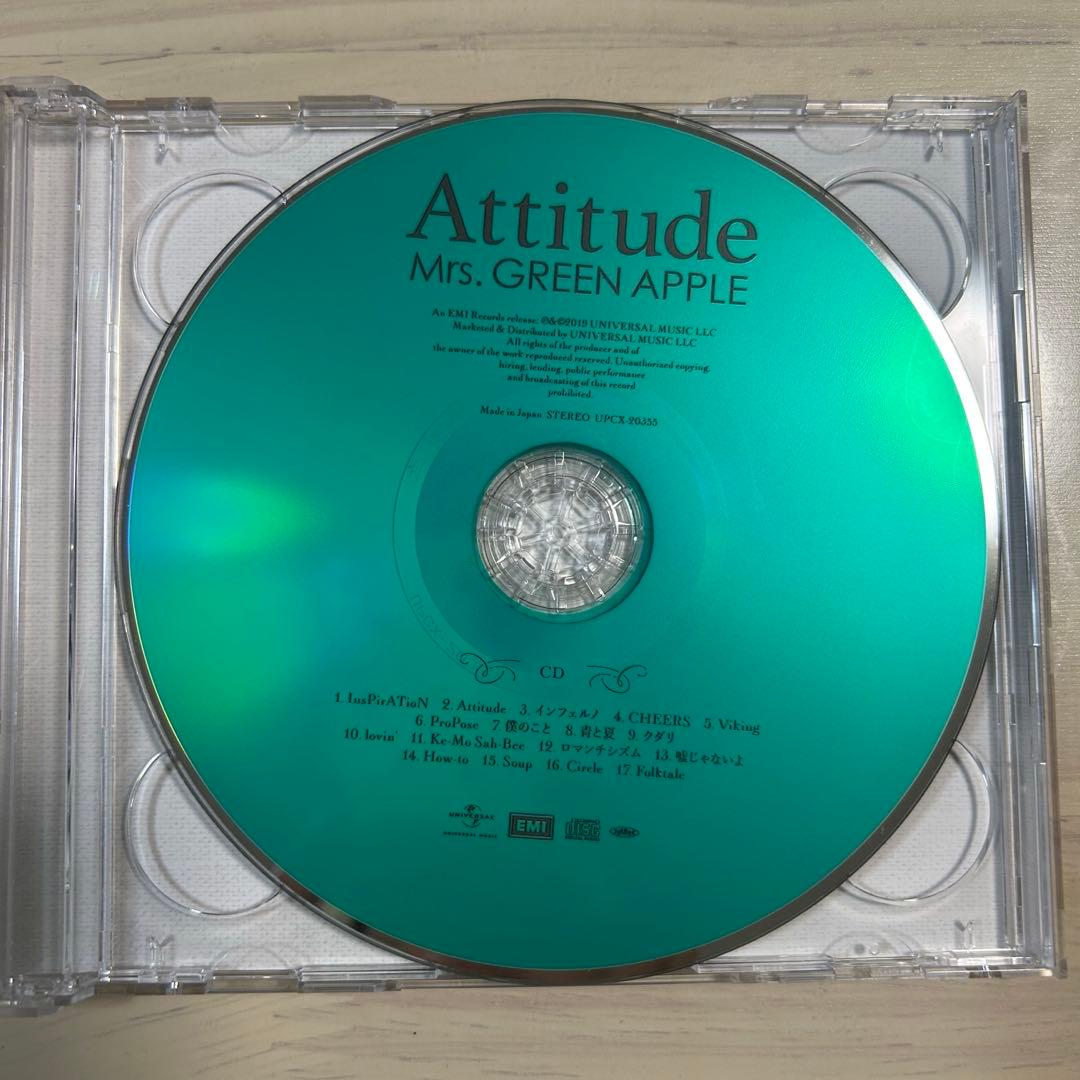 Mrs. GREEN APPLE Attitude CD+DVD 初回限定版