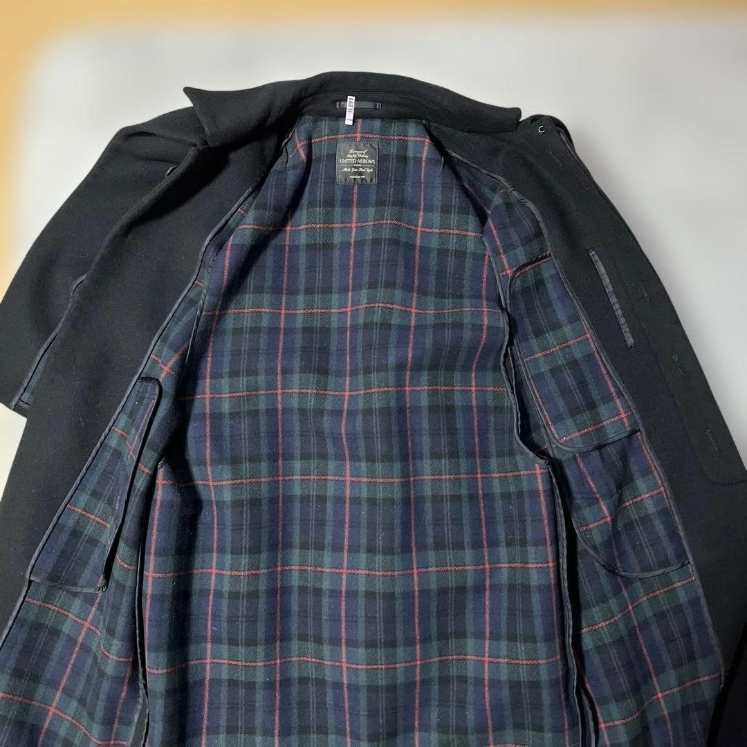 UNITED ARROWS ブラック ケープコート　ポンチョ　マント