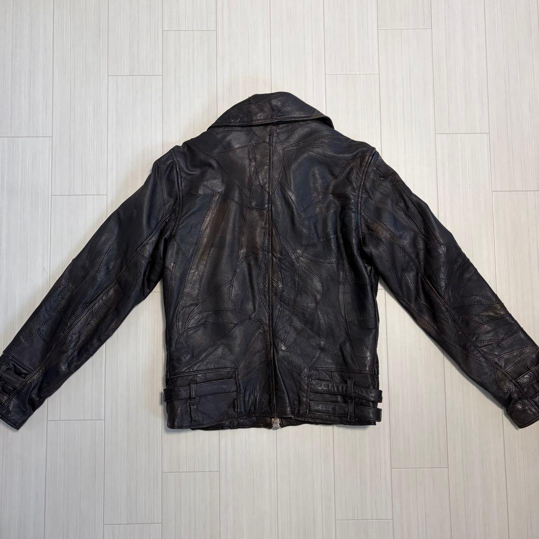 本革 レザーライダースジャケット 00s archive お兄系