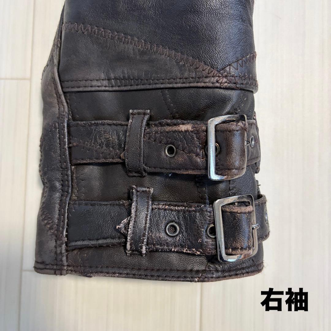 本革 レザーライダースジャケット 00s archive お兄系