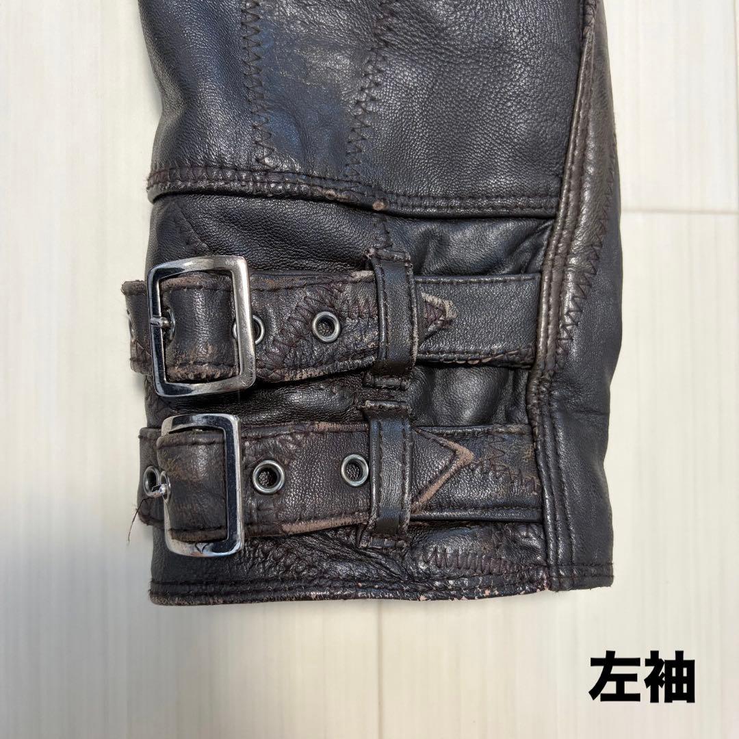 本革 レザーライダースジャケット 00s archive お兄系