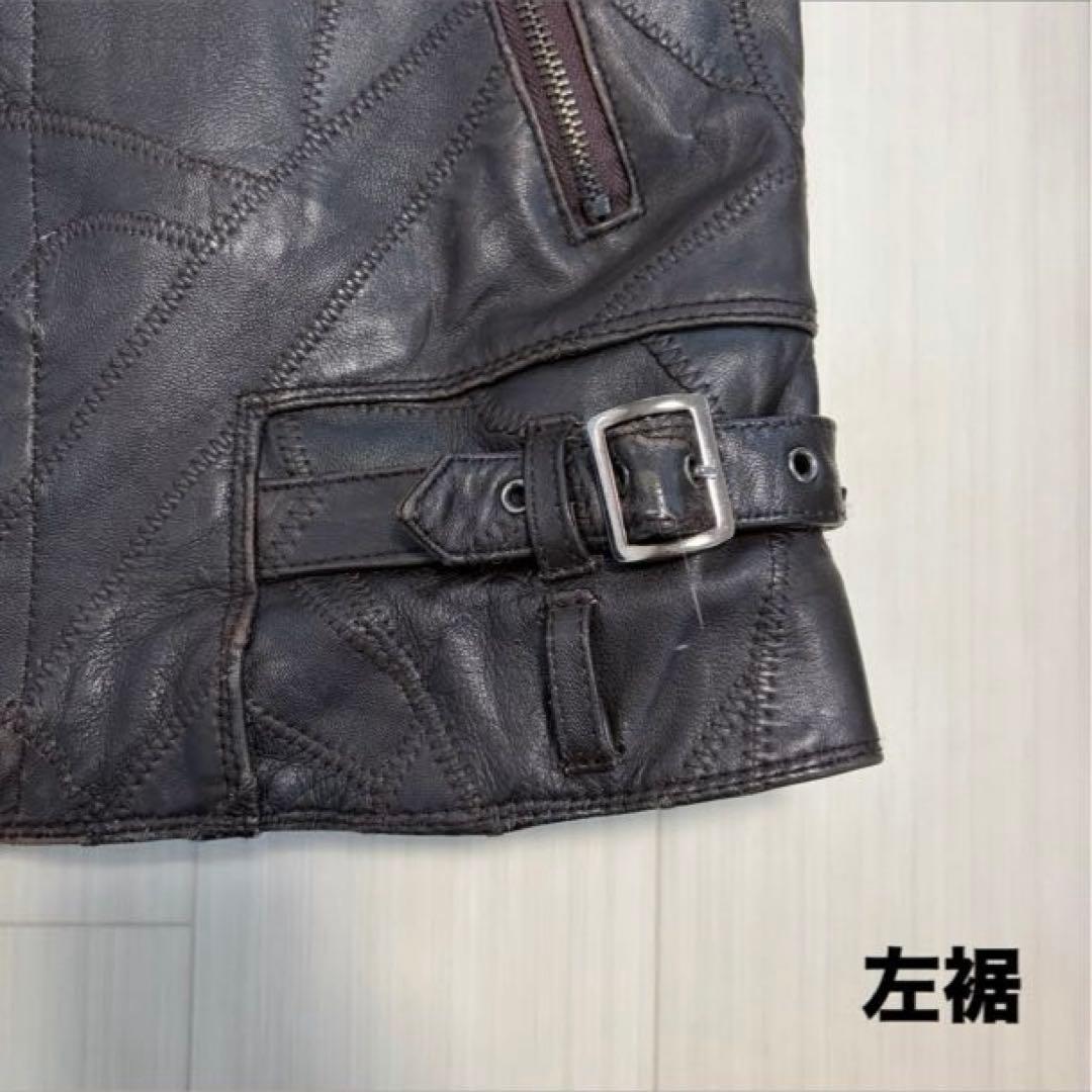 本革 レザーライダースジャケット 00s archive お兄系