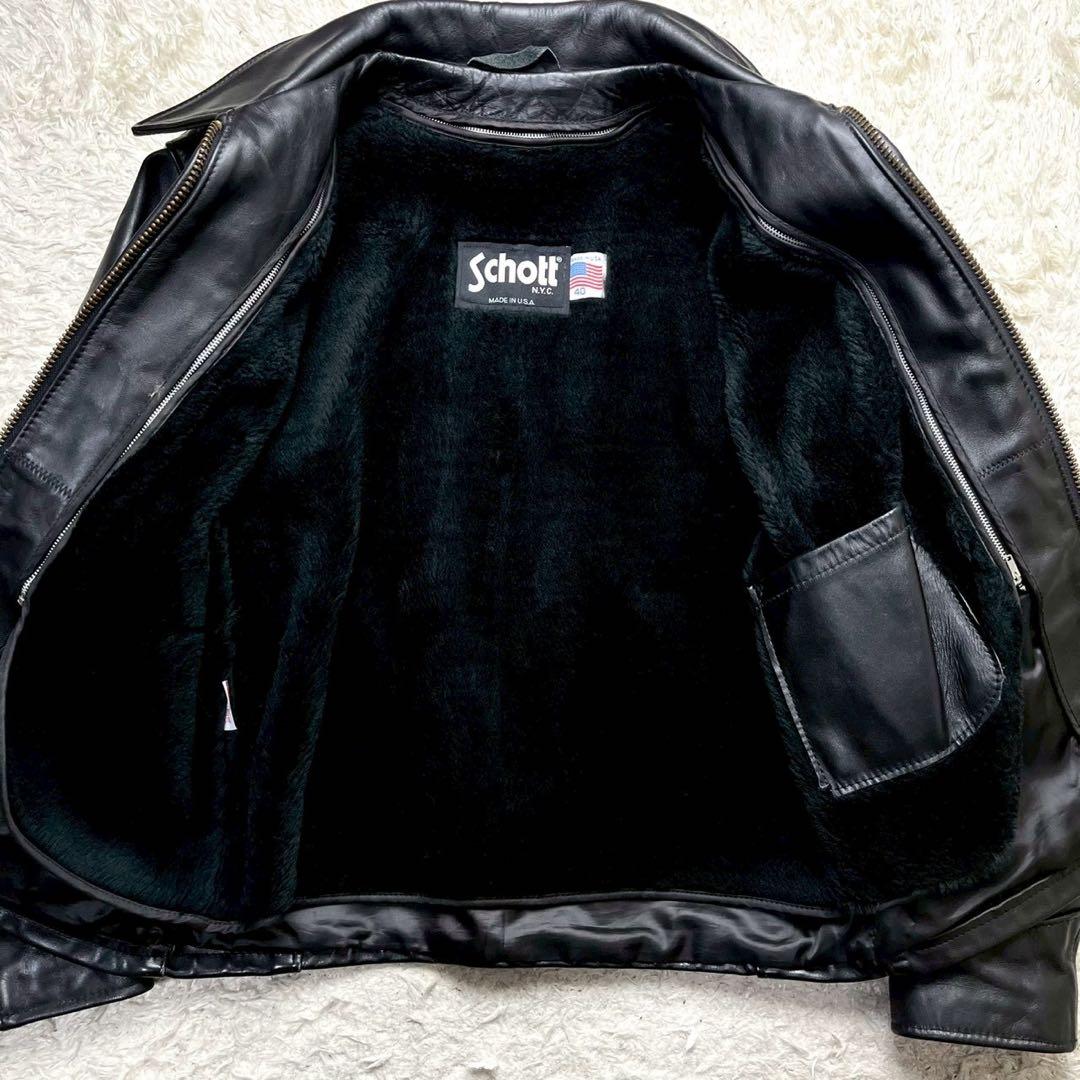◆極美品/2way/40インチ◆SCHOTT シングルライダース AT101