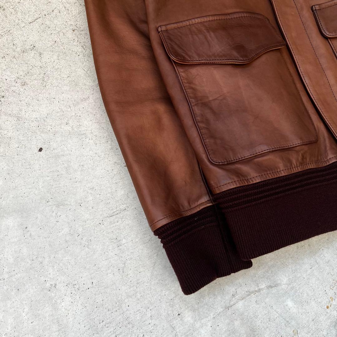 A.P.C. レザージャケット a-2 ブラウン 牛革 archive