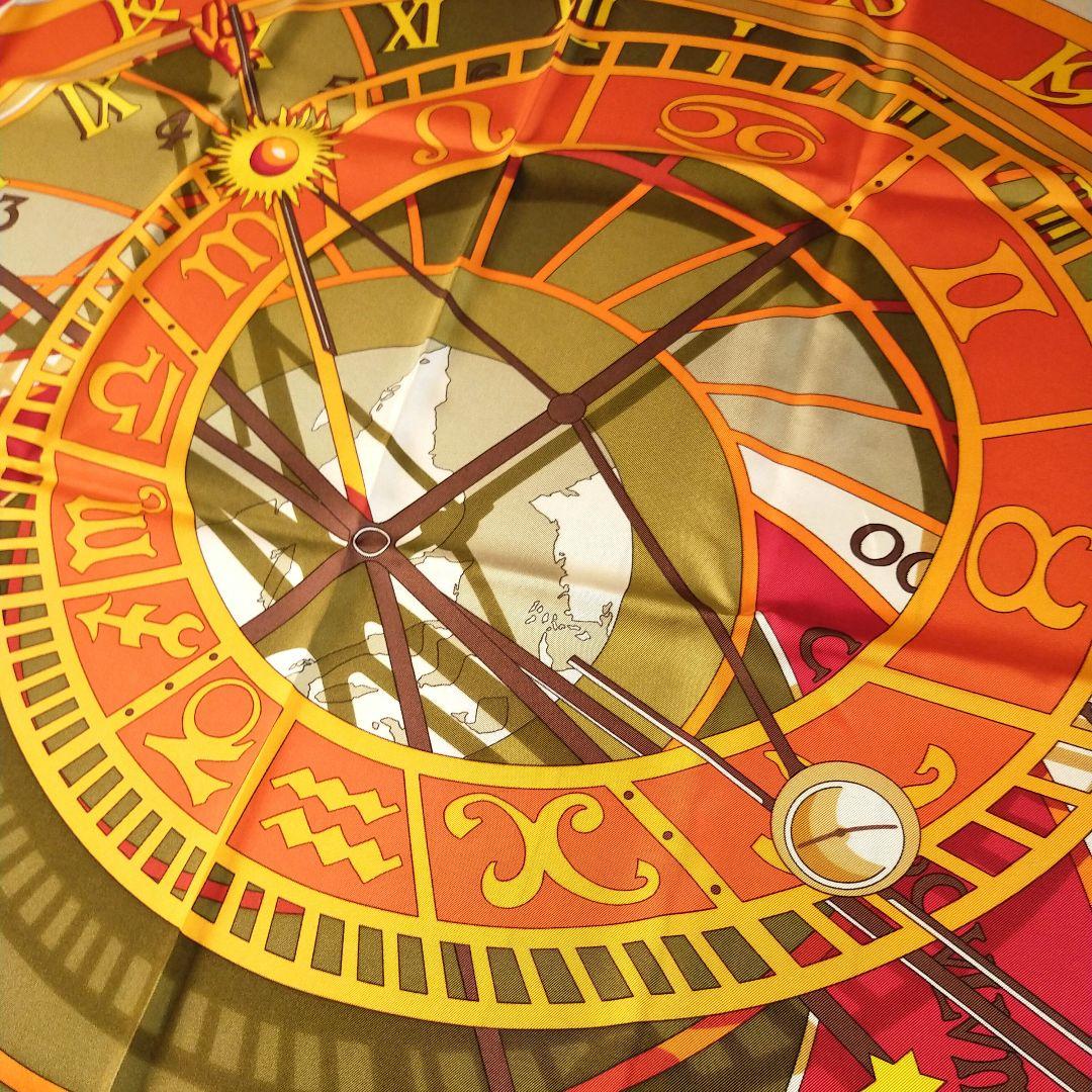 ☘️美品☘️ HERMES エルメス カレ90 スカーフ　時の仕掛け
