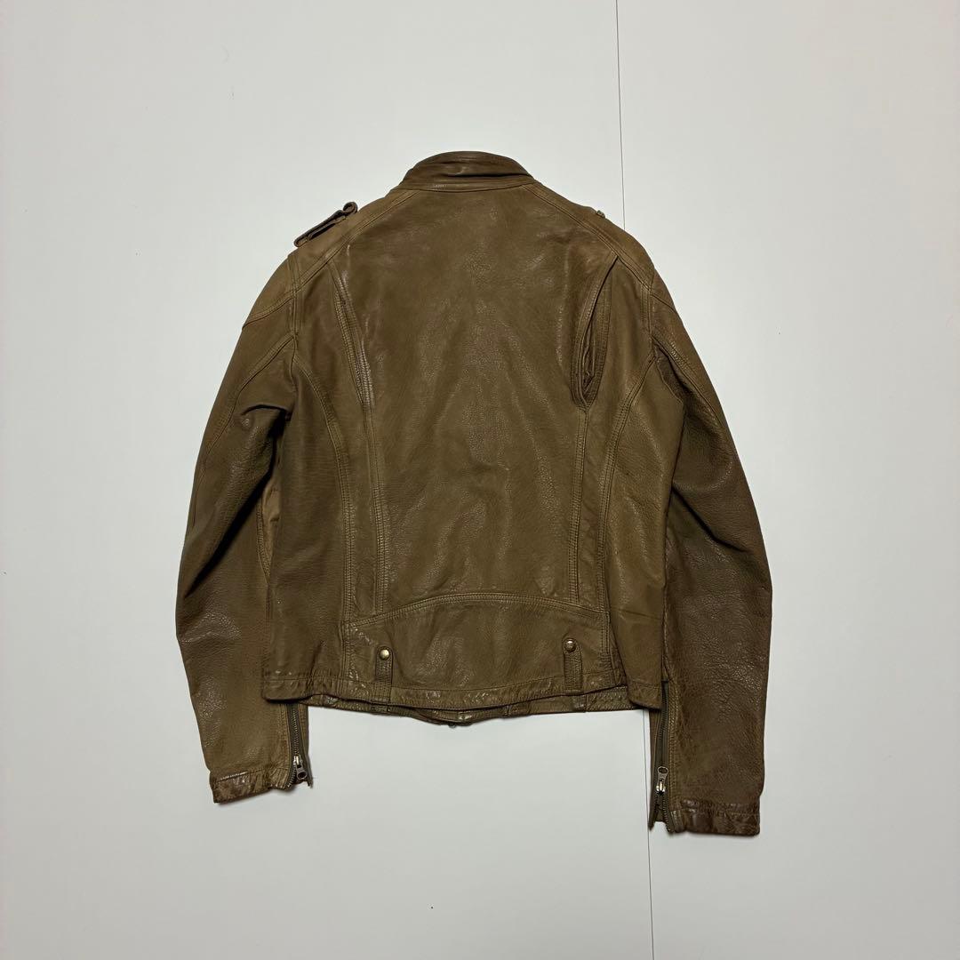 Halb y2k 00s グランジ　レザー　ライダース　ジャケット　L