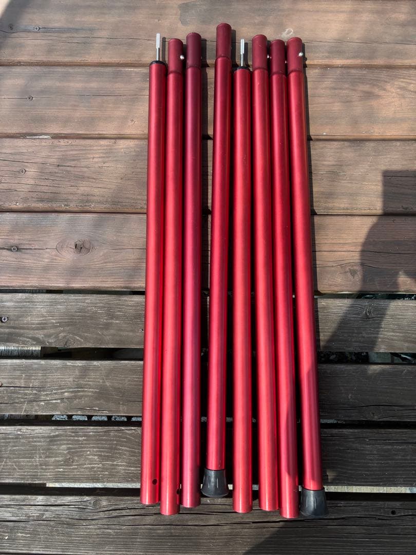 スノーピーク　ウイングポール　レッド　280cm 2セット