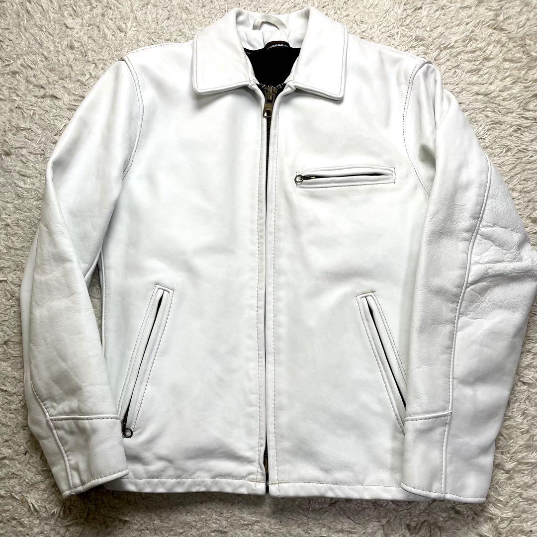 ◆美品/希少/2way◆ショット シングルライダース レザージャケット 36
