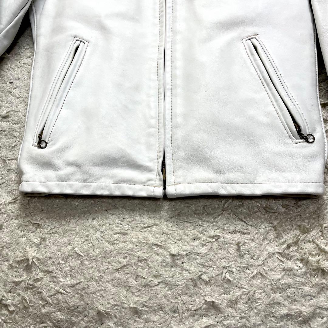 ◆美品/希少/2way◆ショット シングルライダース レザージャケット 36