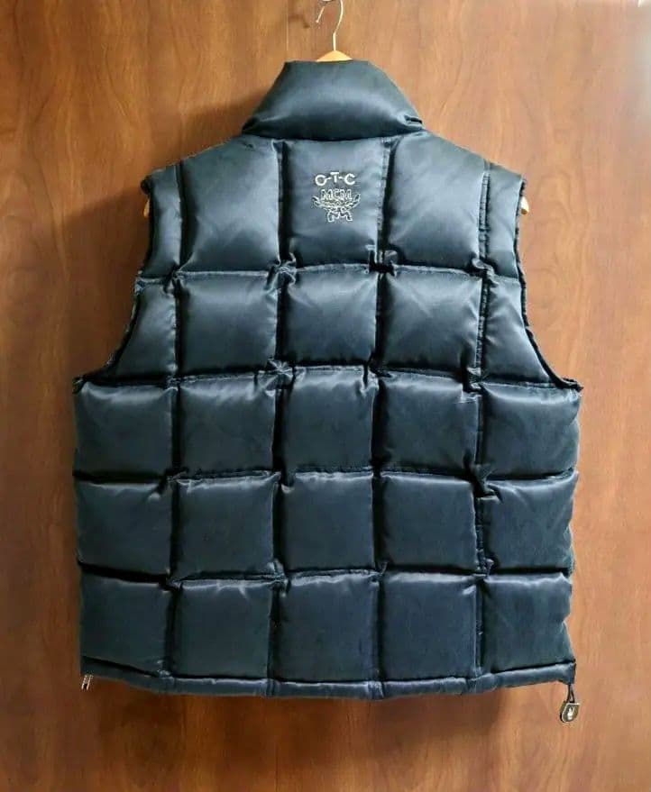 【美品・未使用】OTC MCM ダウンベスト 黒 S シルク 羽毛