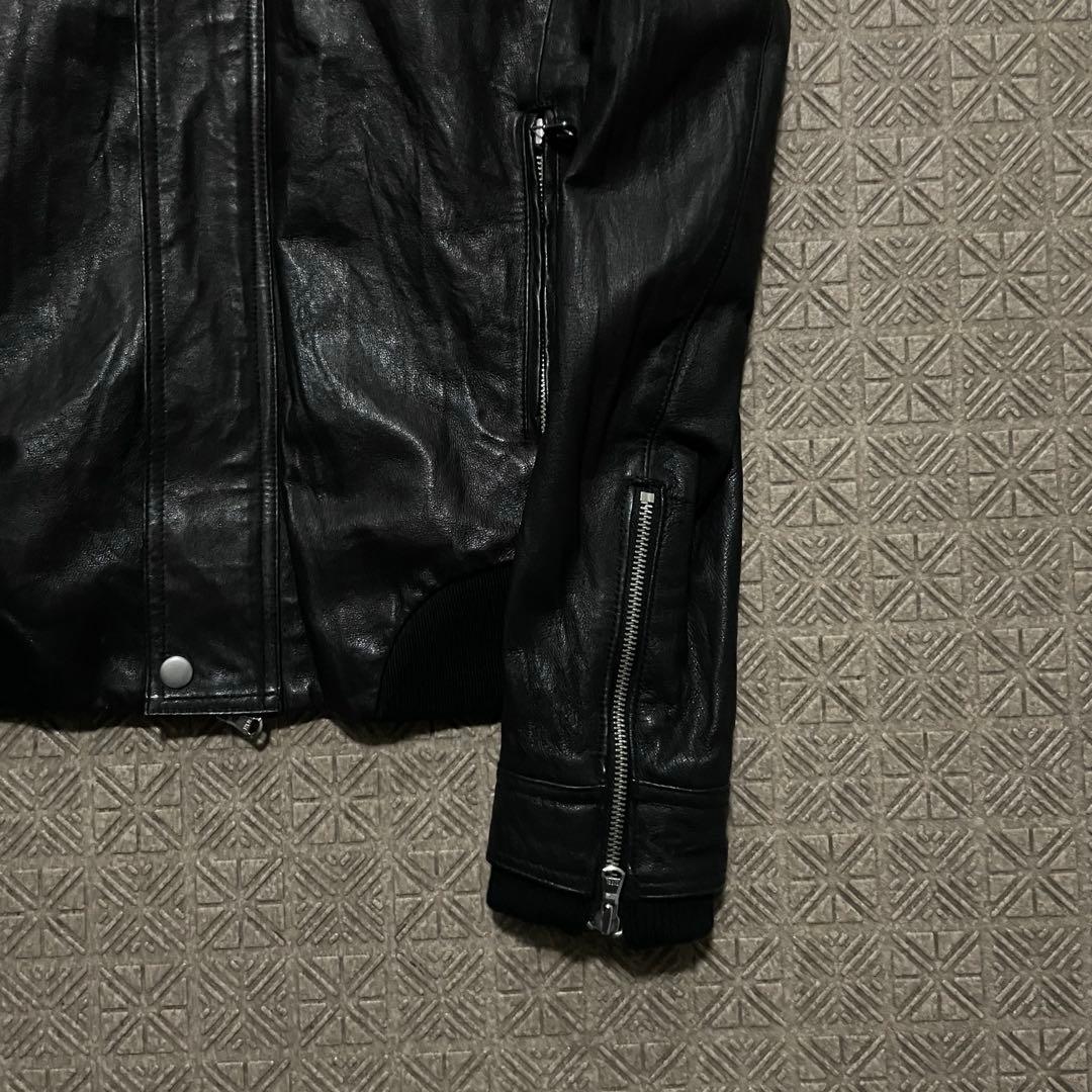 ジャケット・アウター opium darkwear black leather gimmick Jkt