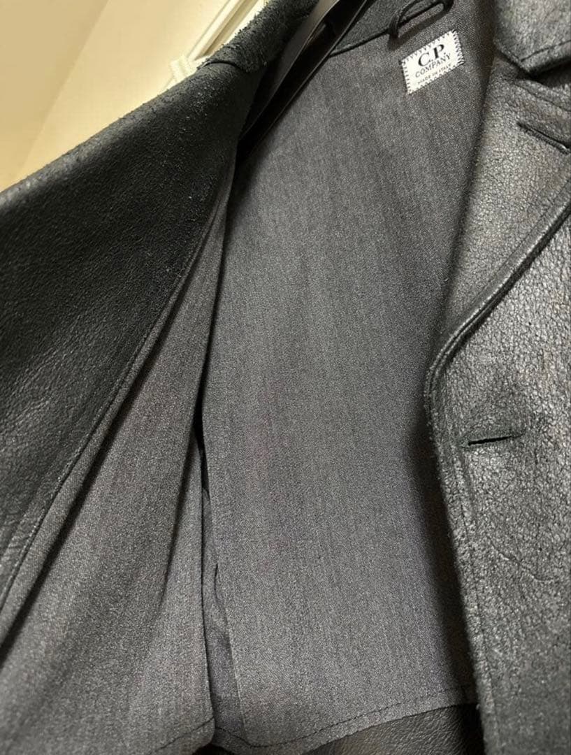 CP COMPANY ブラックレザージャケット