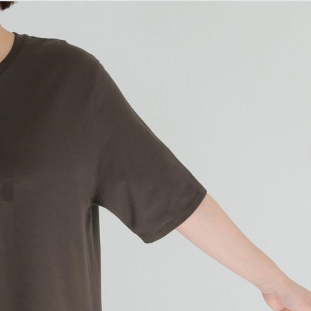 美品✨ドゥーズィエムクラス　オーガニックコットンTシャツワンピース　ブラウン