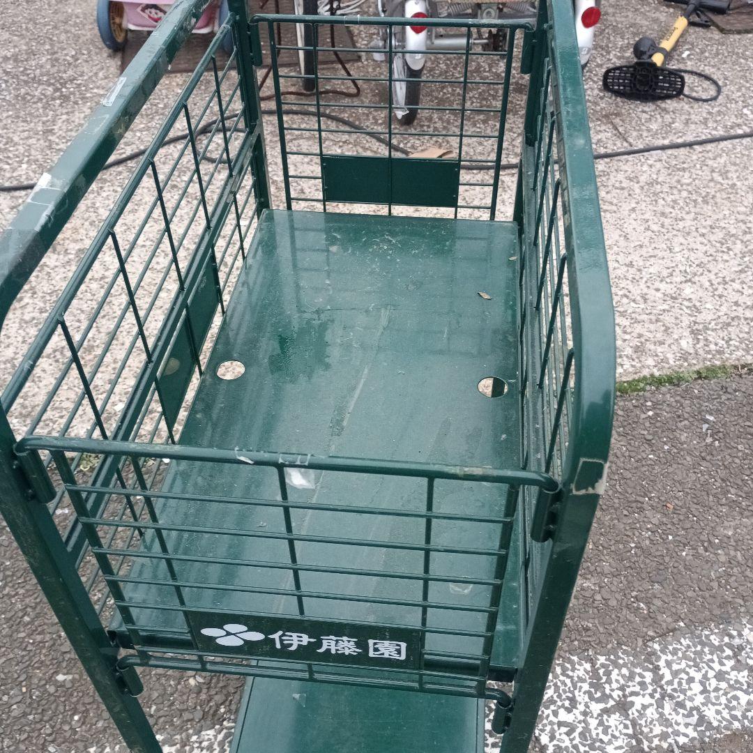 t*8様 7545)伊藤園　ディスプレイワゴン　店舗什器　陳列台