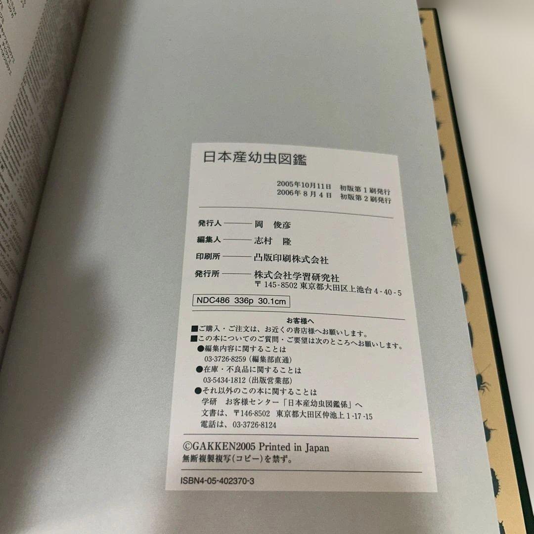 【学研】日本産幼虫図鑑