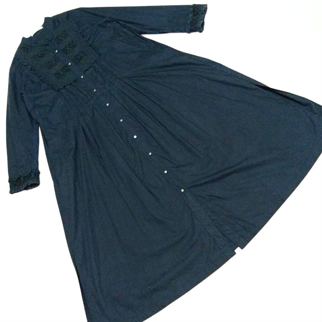 neQuittezpas　ヌキテパ　インド綿　レース　ロングシャツワンピース