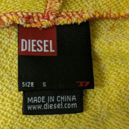 y2kグランジ DIESEL パーカー ジップアップ フーディ ギミックイエロー