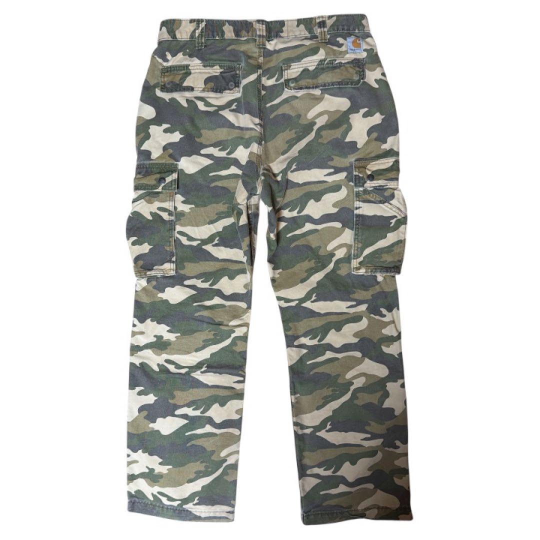 Carhartt カモフラ カーゴパンツ 迷彩 リラックスフィット W34