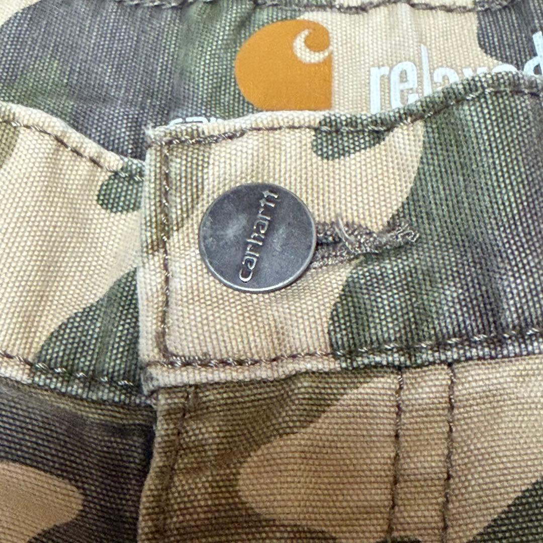 Carhartt カモフラ カーゴパンツ 迷彩 リラックスフィット W34