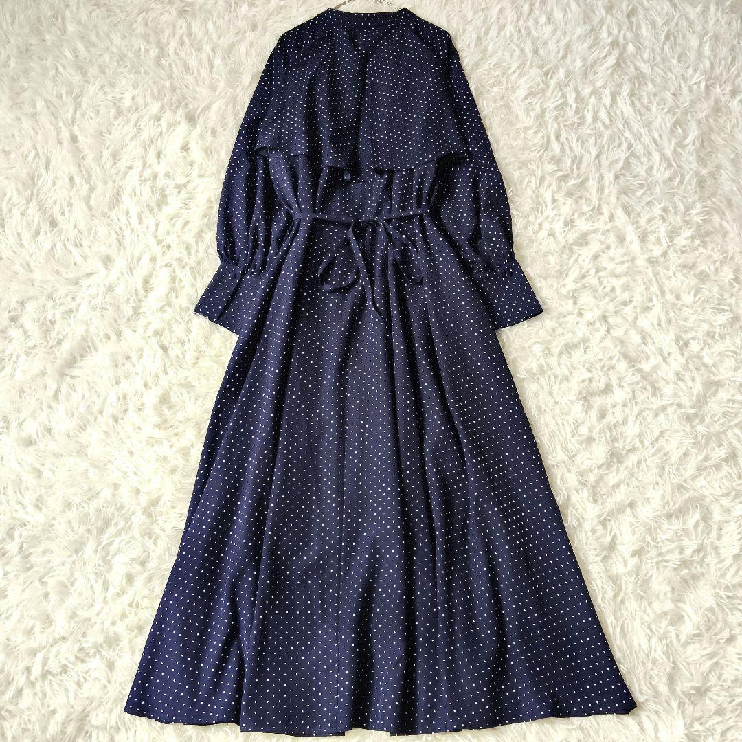 729 美品 アーバンリサーチロッソ ドットプリントケープワンピース ロング