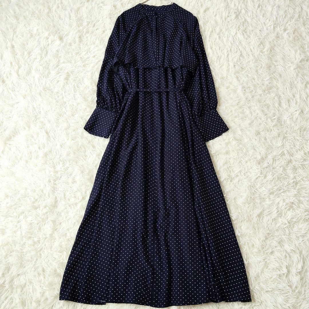729 美品 アーバンリサーチロッソ ドットプリントケープワンピース ロング