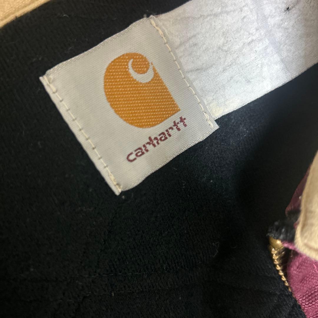 Carhartt 襟付きボンバージャケット バーガンディ