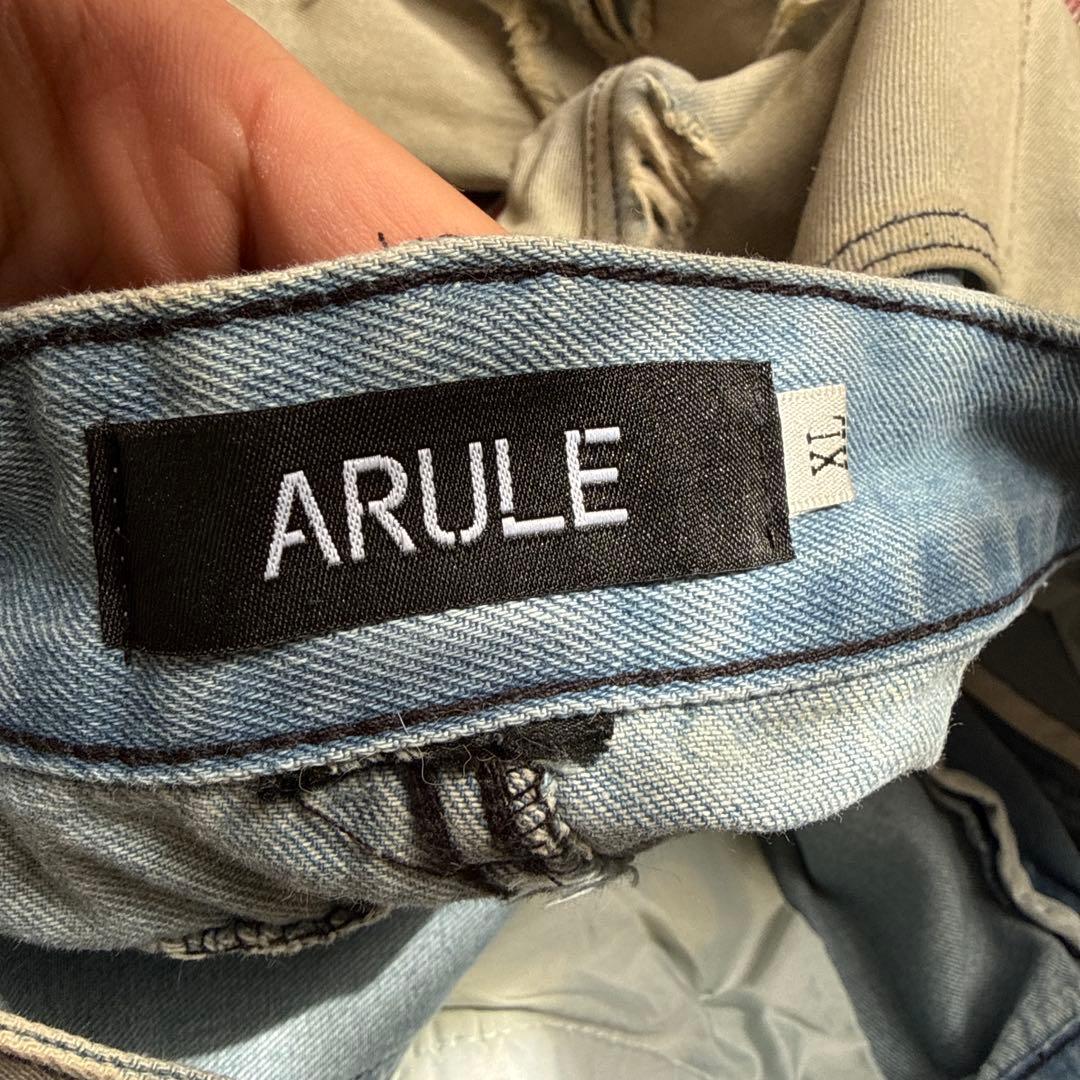 ARULE ダメージデニム ライトグレー