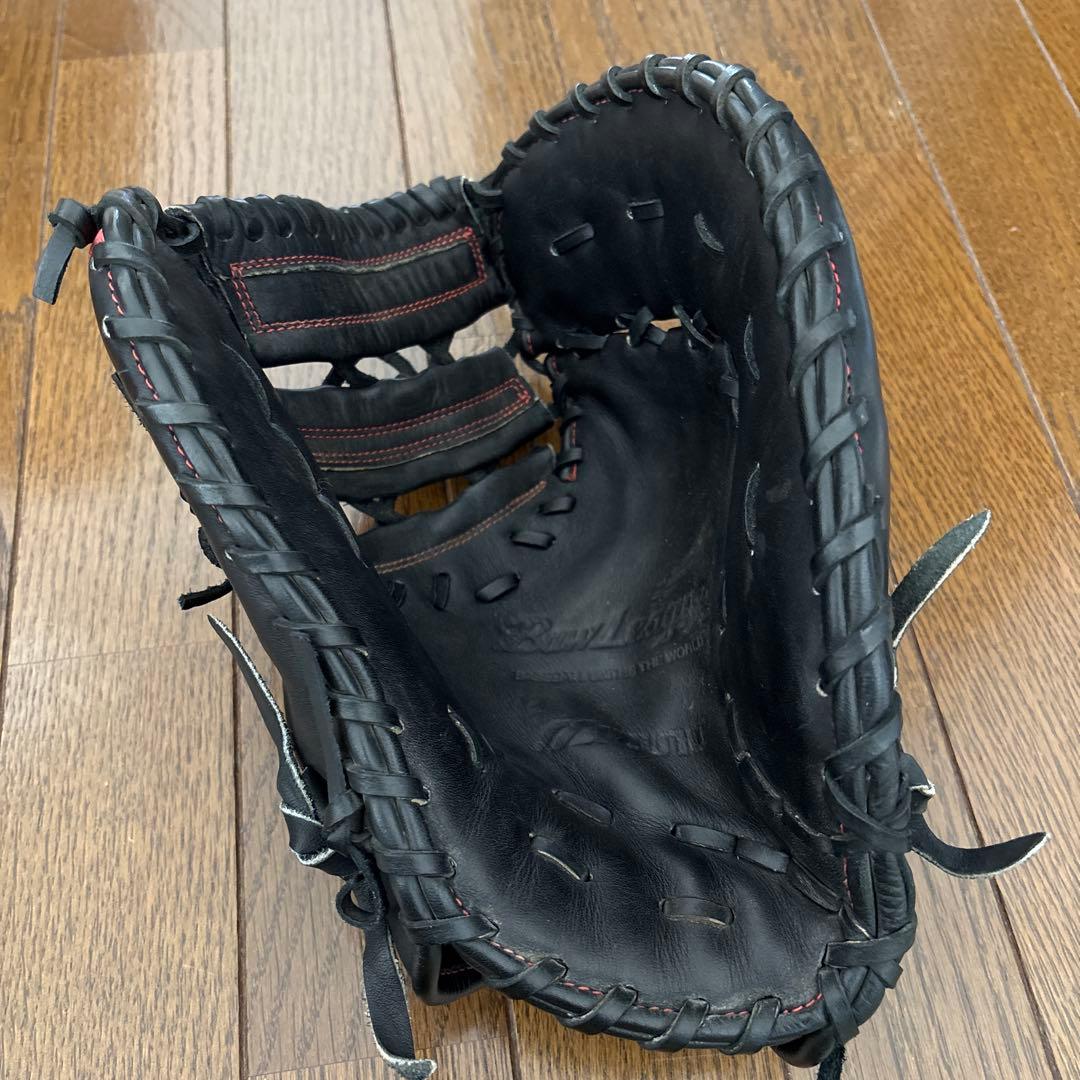 Mizuno 野球グローブ 黒 レザー 右投げ用　軟式ファーストミット