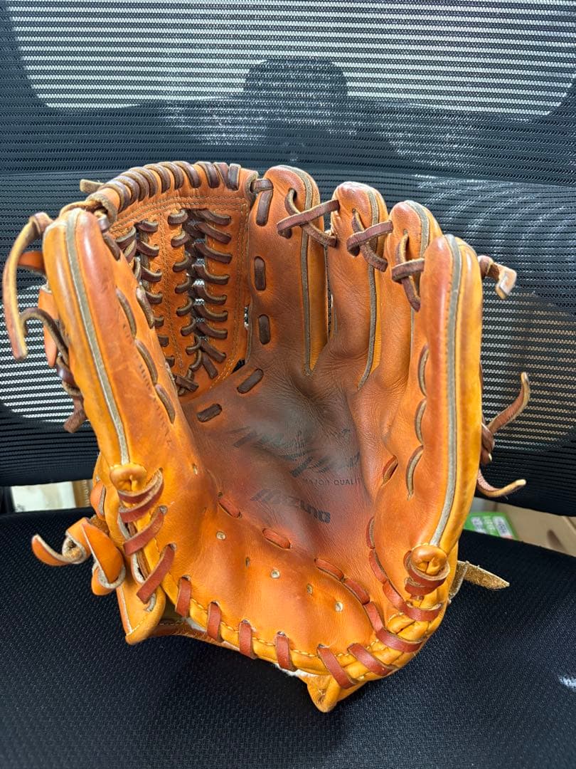 極美品　ミズノプロ　内野軟式グローブ オレンジ