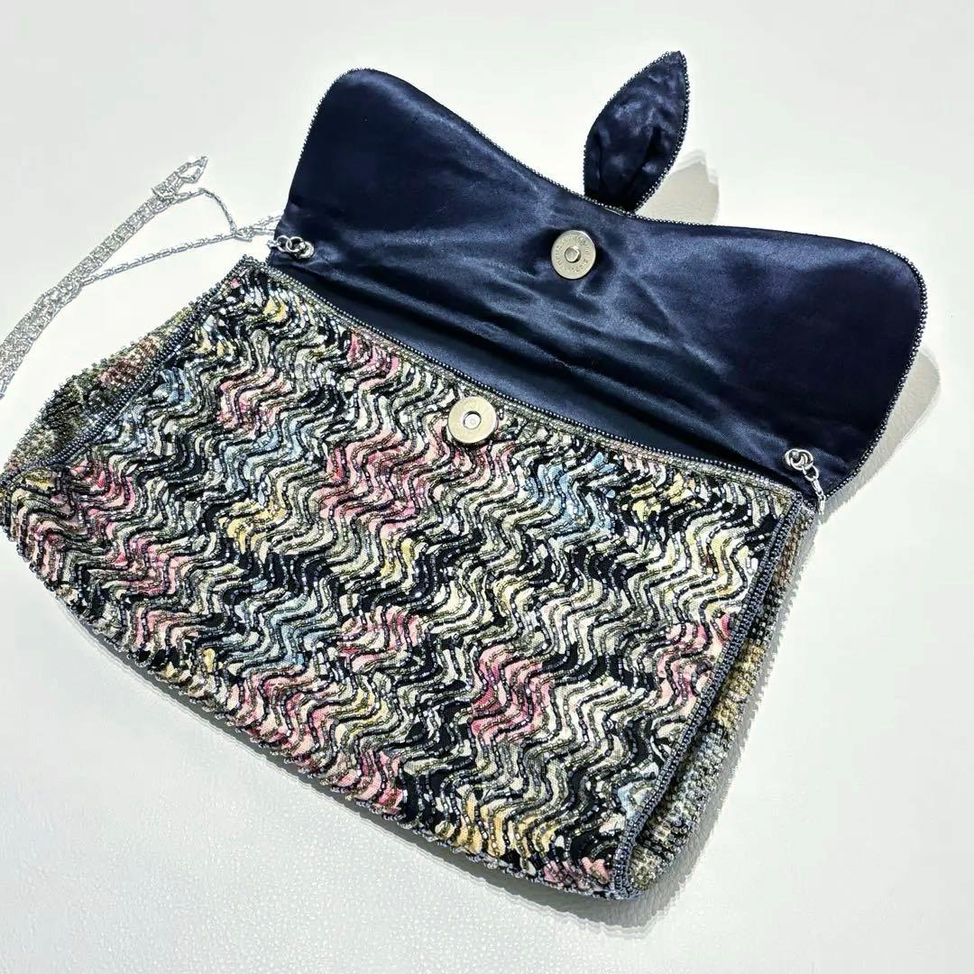 極美品✨高級　皇室御用達　LUMYはしもと　ルミーはしもと　ビーズバッグ　手差し