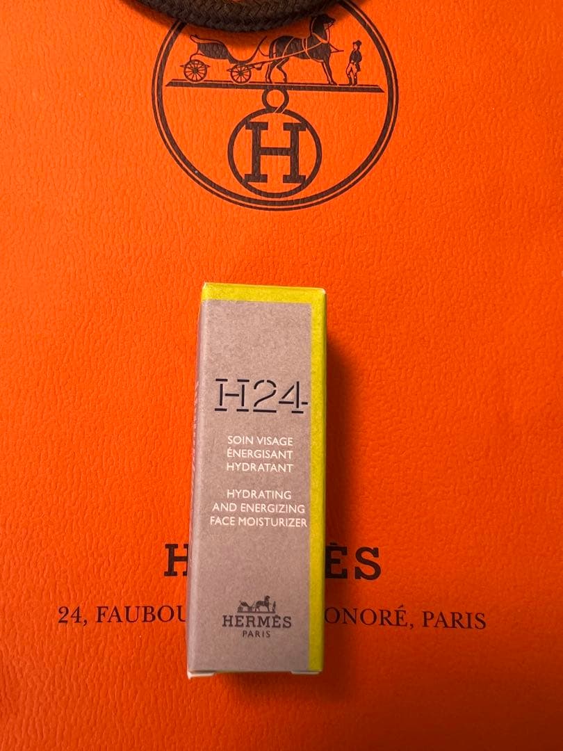 HERMES ネイビー ハンドタオル　新品タグ付き