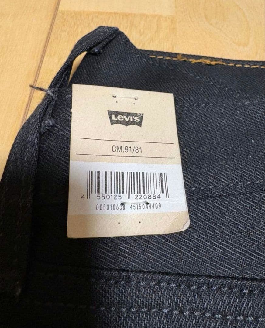 Levi's 501 OriginalブラックデニムW36 L32新品タグ付