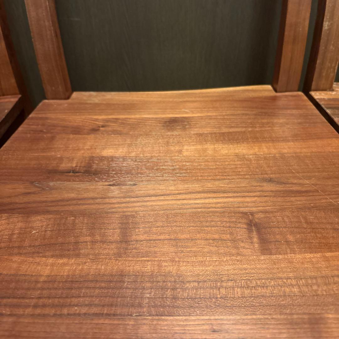無印良品　木製ダイニングチェア 4脚セット ブラウン　ウォールナット