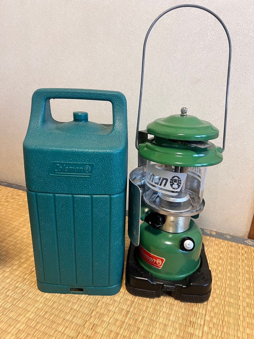 Coleman ランタン グリーン 風防付　アメリカ製97年3月製造品