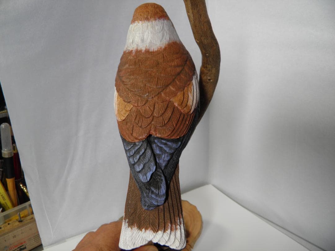 木彫りの鳥　シメ(在庫整理価格)