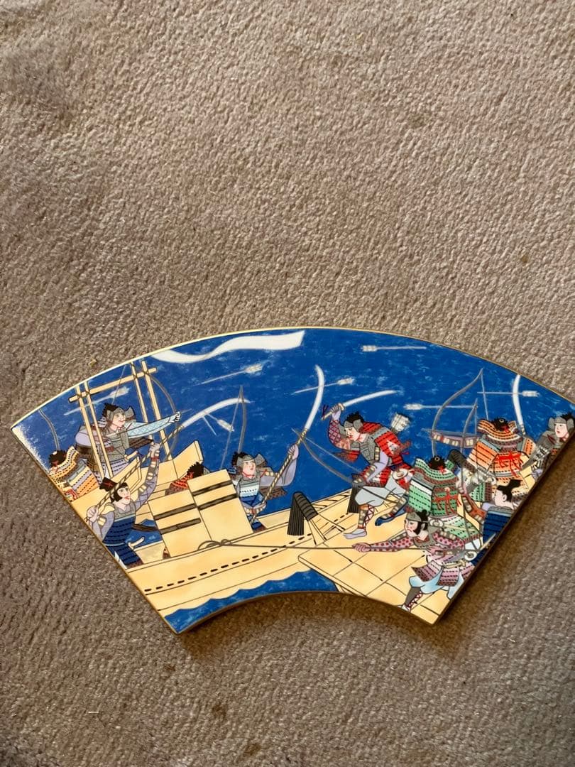 「平家物語扇面絵」高級磁器製絵皿 10枚セット 予約限定版(全13枚中3枚欠品)