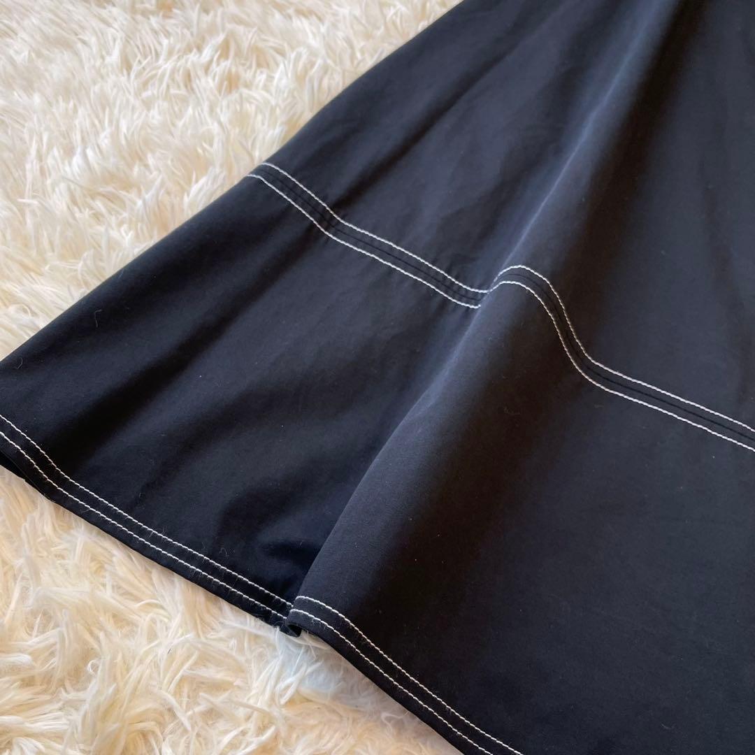 極美品 M'S GRACY 2023年 ステッチ ワンピース ブラック 38