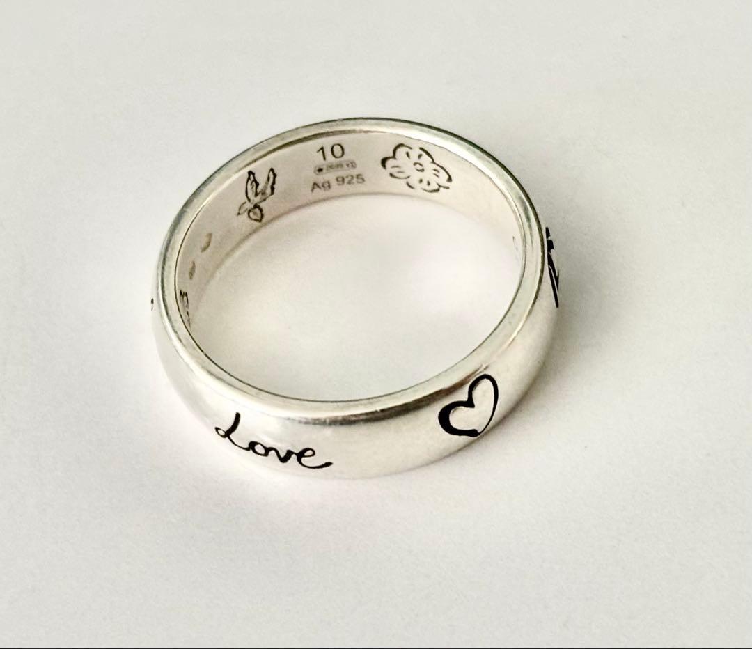 【極美品】GUCCI Blind for LOVE ナローリング 10号