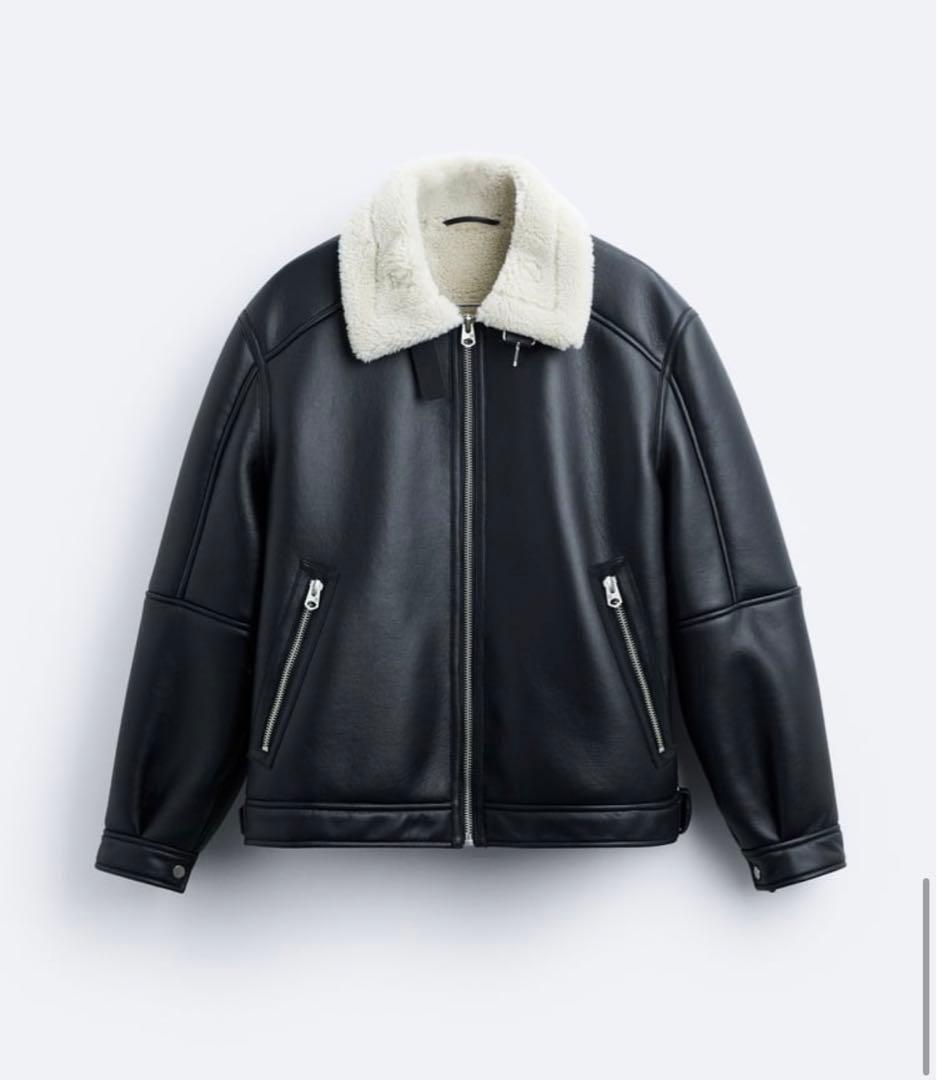 C*T様 【定価1.3万】ZARA ムートンジャケット M 完売モデル★6000