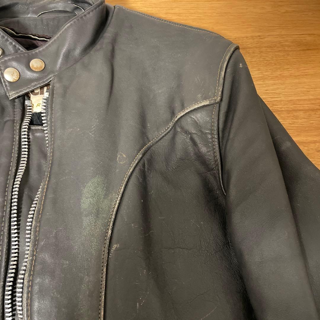80s Schott シングル レザージャケット 黒 made in USA