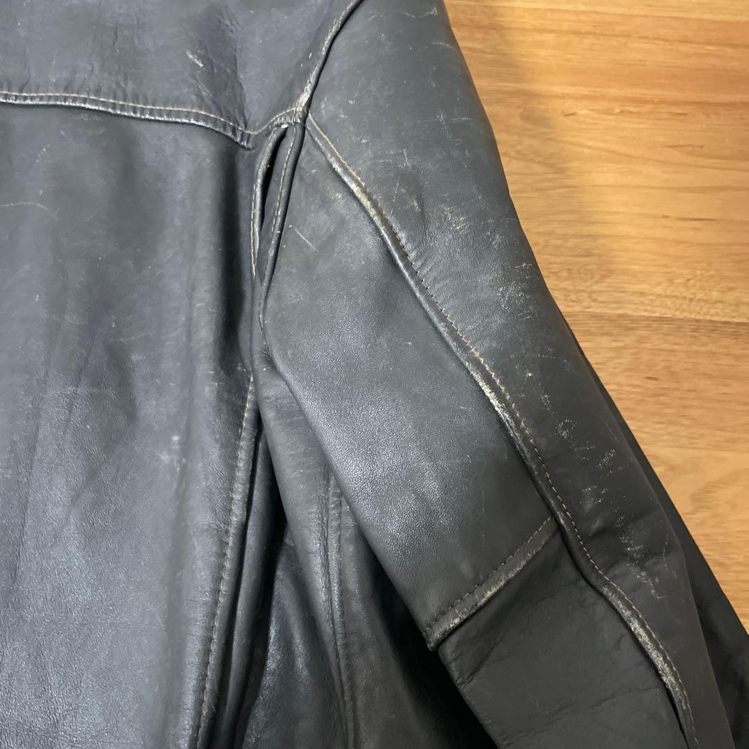 80s Schott シングル レザージャケット 黒 made in USA