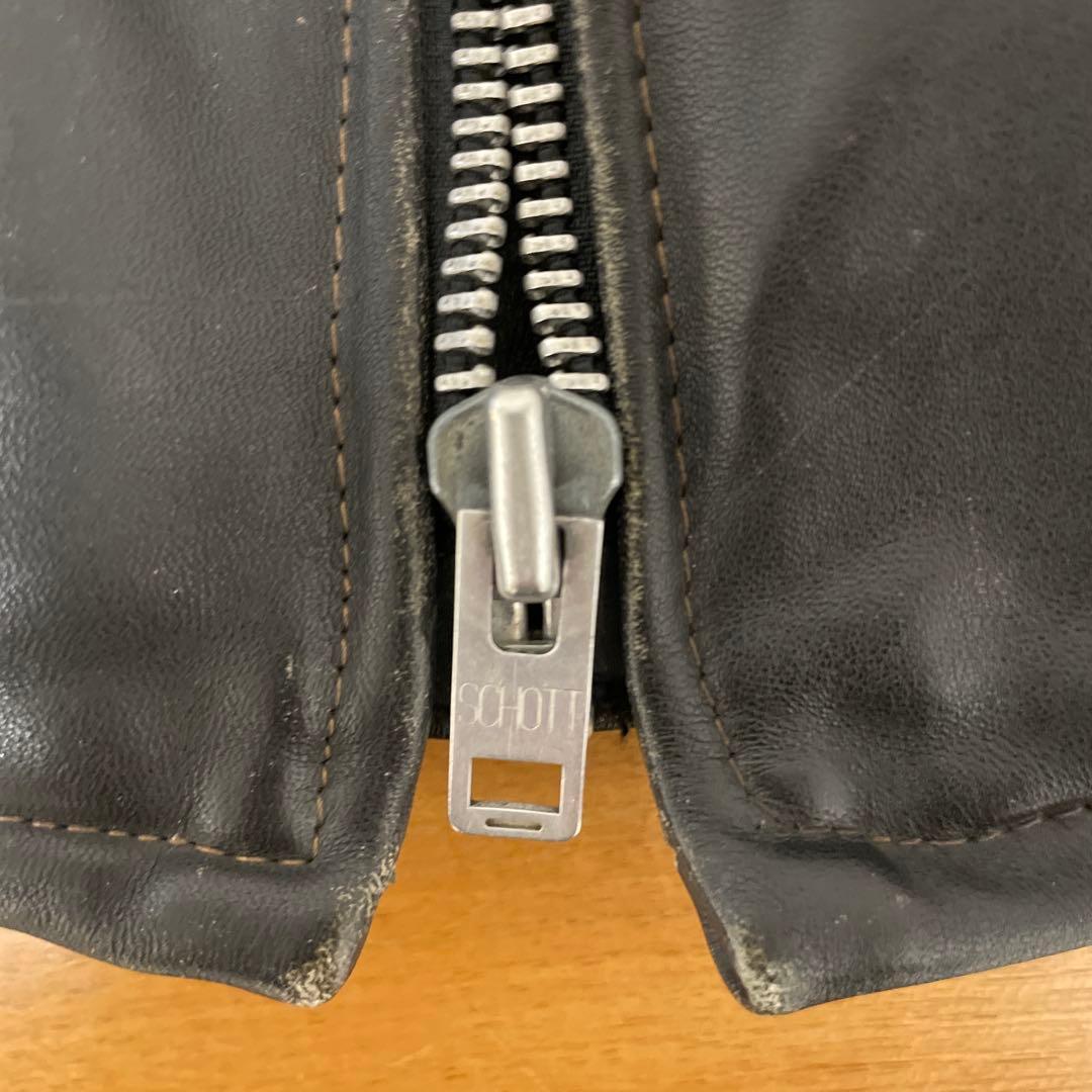 80s Schott シングル レザージャケット 黒 made in USA