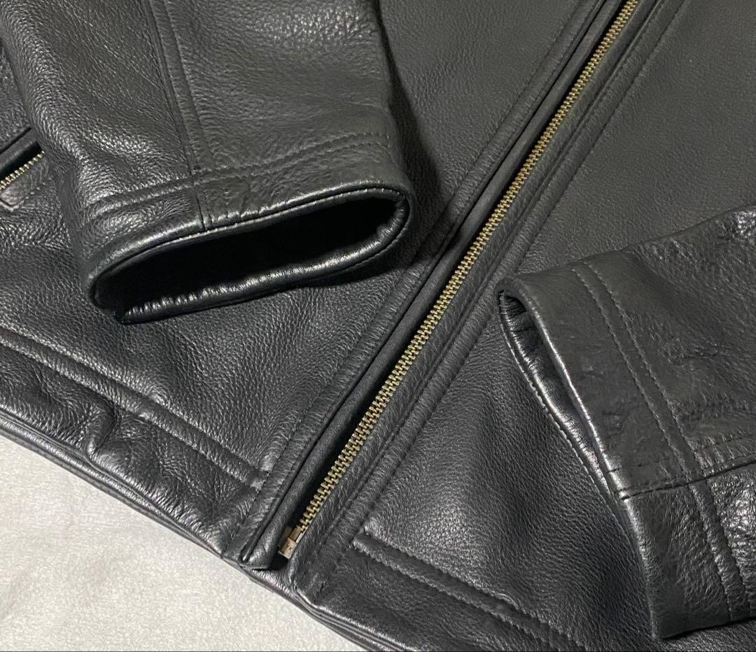 Eddie Bauer エディーバウアー レザージャケット ブラック 牛革