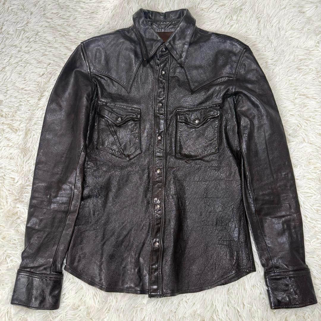 トラヴィス様✨BACKLASH バックラッシュ 水牛 レザーシャツ 製品染め