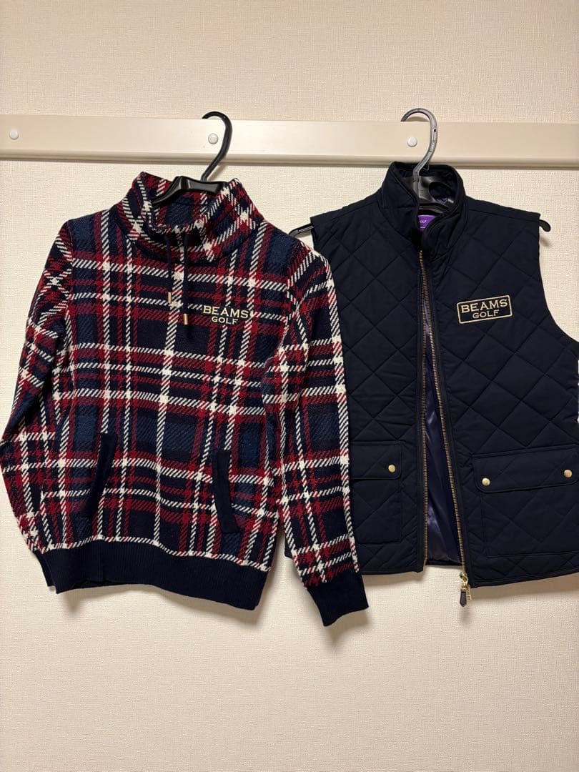 BEAMS GOLF チェック柄の服&ベストセット