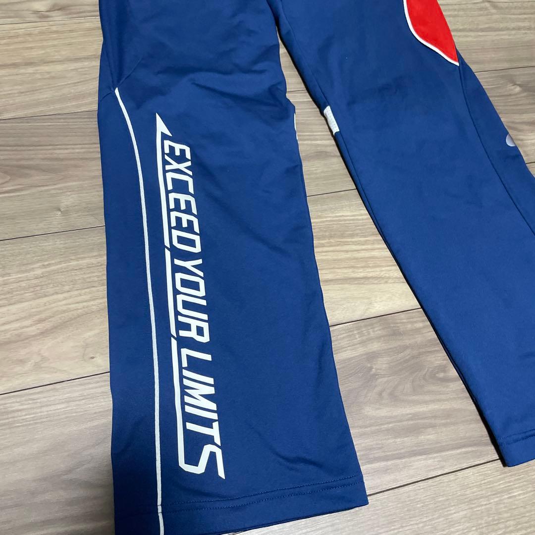 アシックス asics ジャージ 上下セット Sサイズ 赤×青