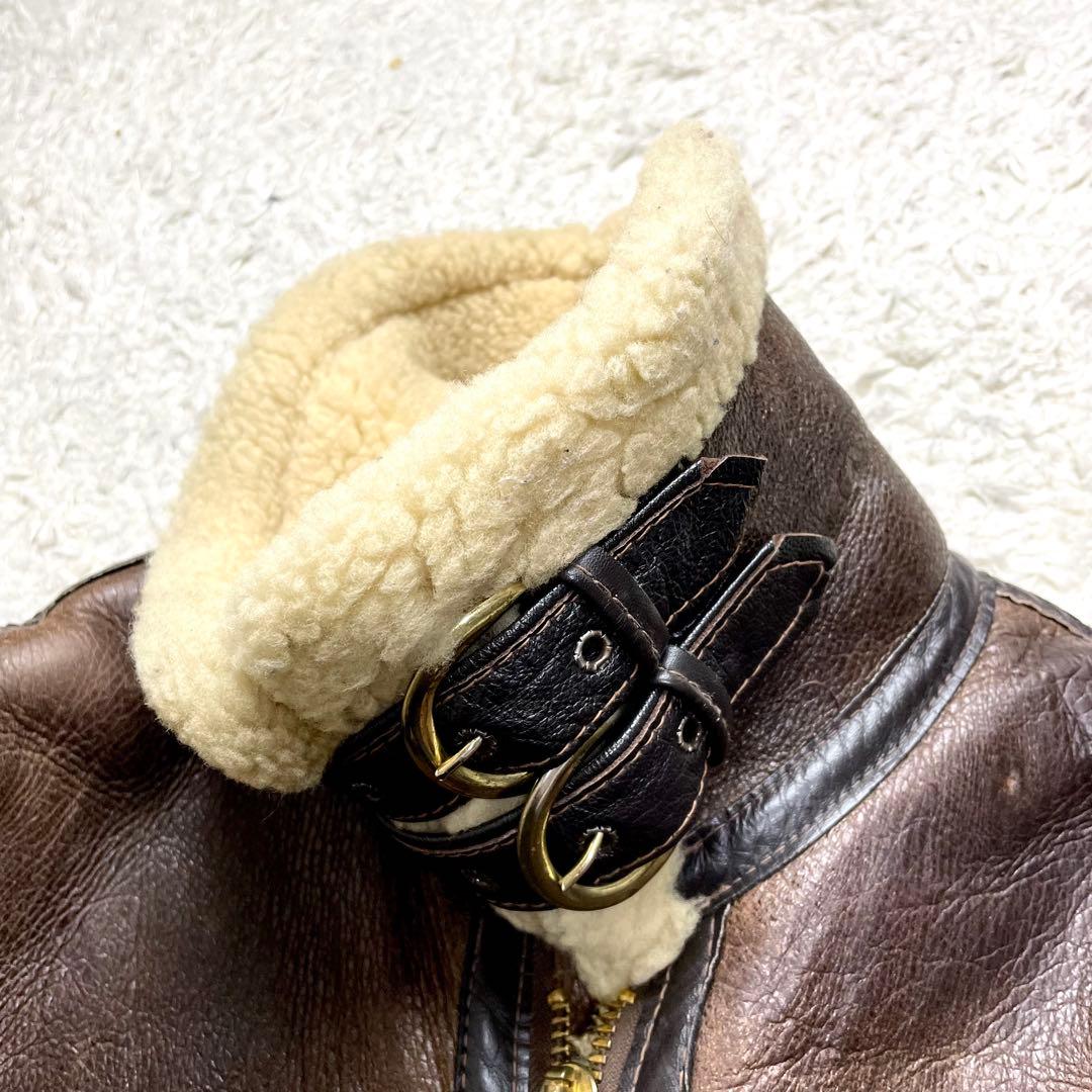 ◆超肉厚/40インチ◆SCHOTT B-3 ムートンジャケット レザージャケット